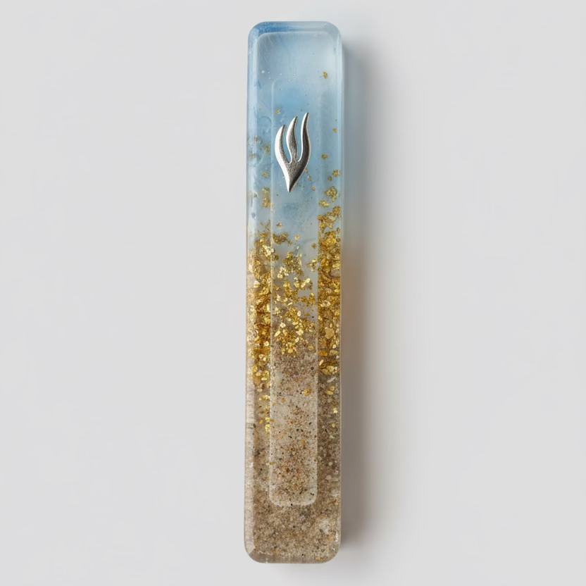 Baby Blue Beach Mezuzah