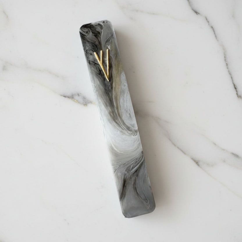 Mixed Modern Marble Swirl Mezuzah