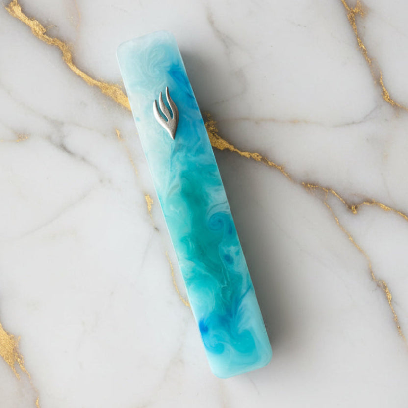Multi Color Marble Mezuzah