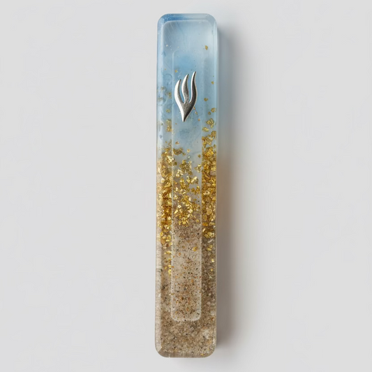 Baby Blue Beach Mezuzah