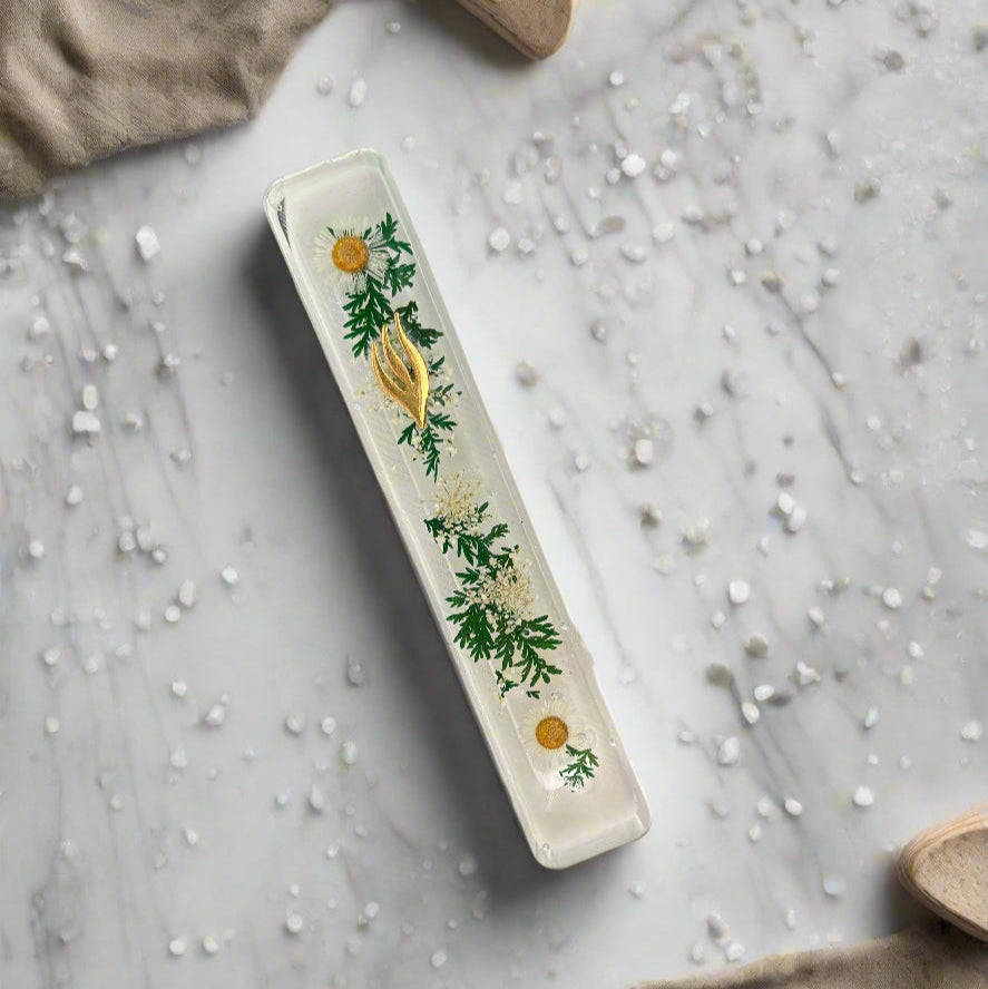 Authentic Dried Flower Mezuzah