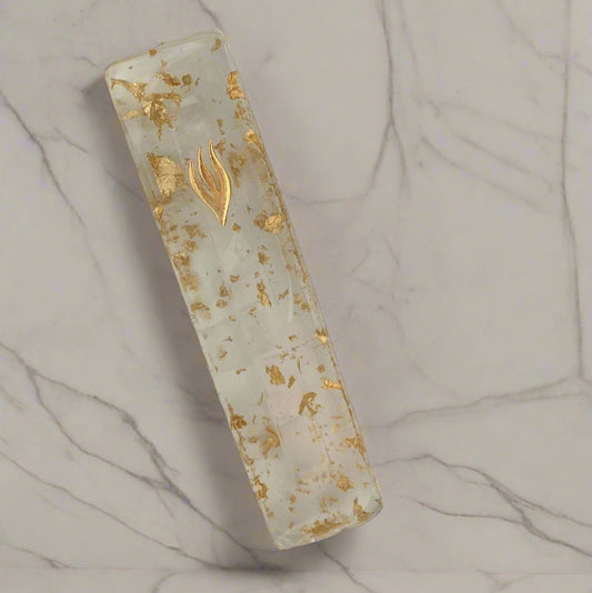 Gold Shimmer Flake Mezuzah