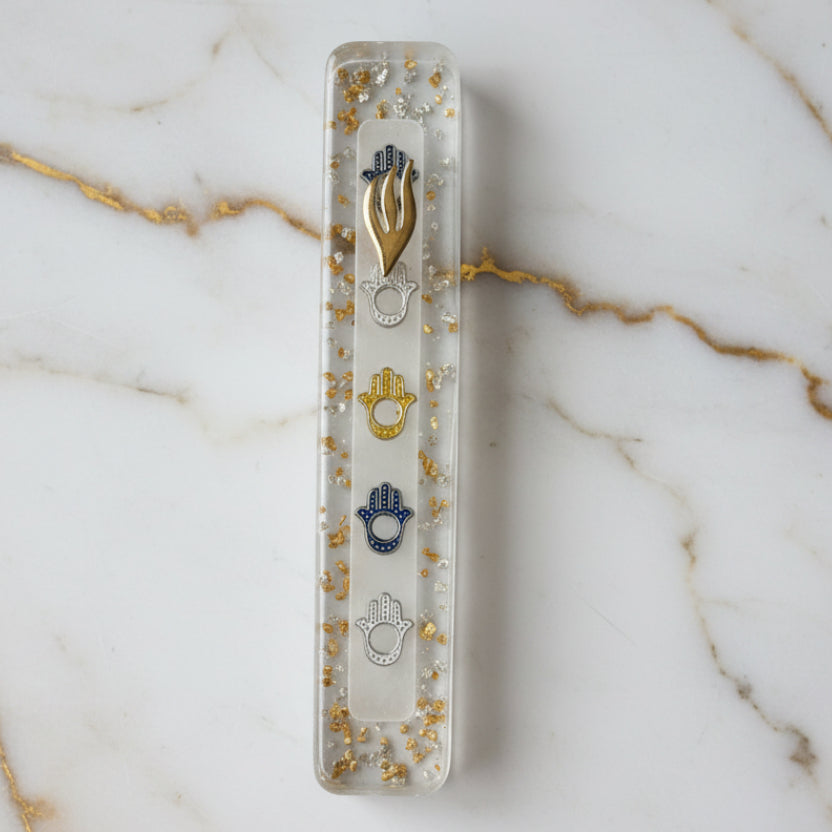 Hamsa Sparkle Mezuzah