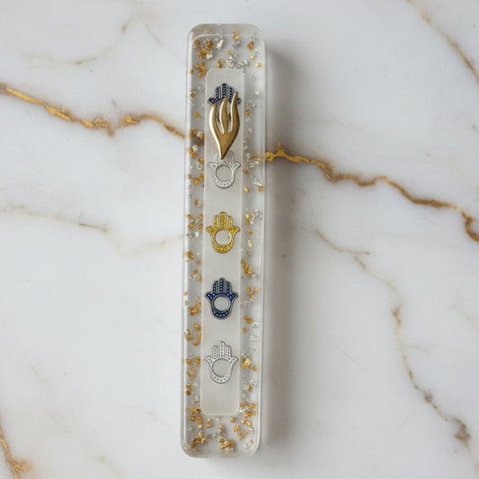 Hamsa Sparkle Mezuzah