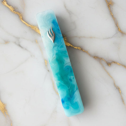 Multi Color Marble Mezuzah