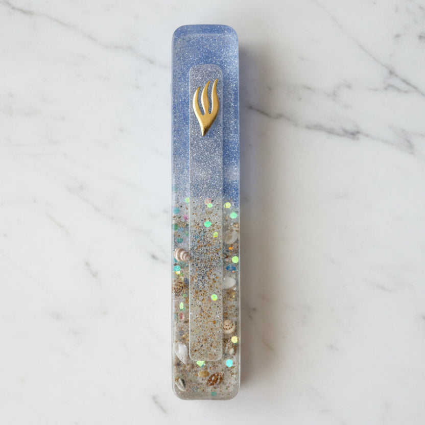 Purple Shimmer Beach Mezuzah