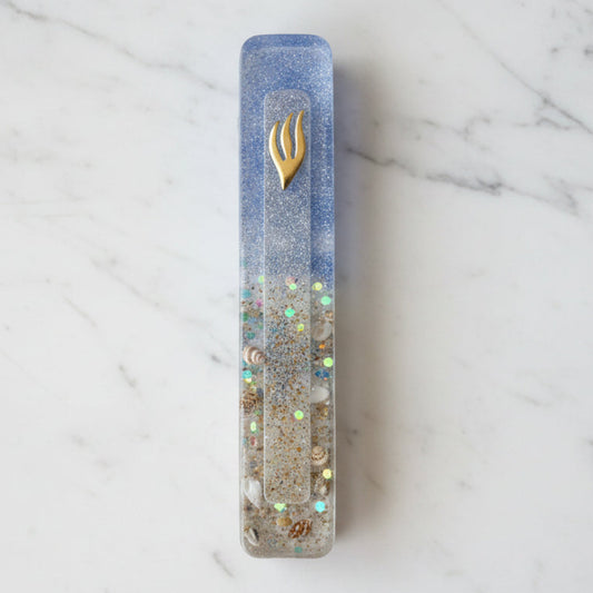 Purple Shimmer Beach Mezuzah