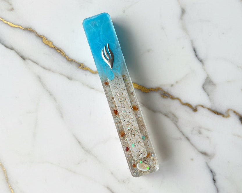 Sky Blue Beach Mezuzah