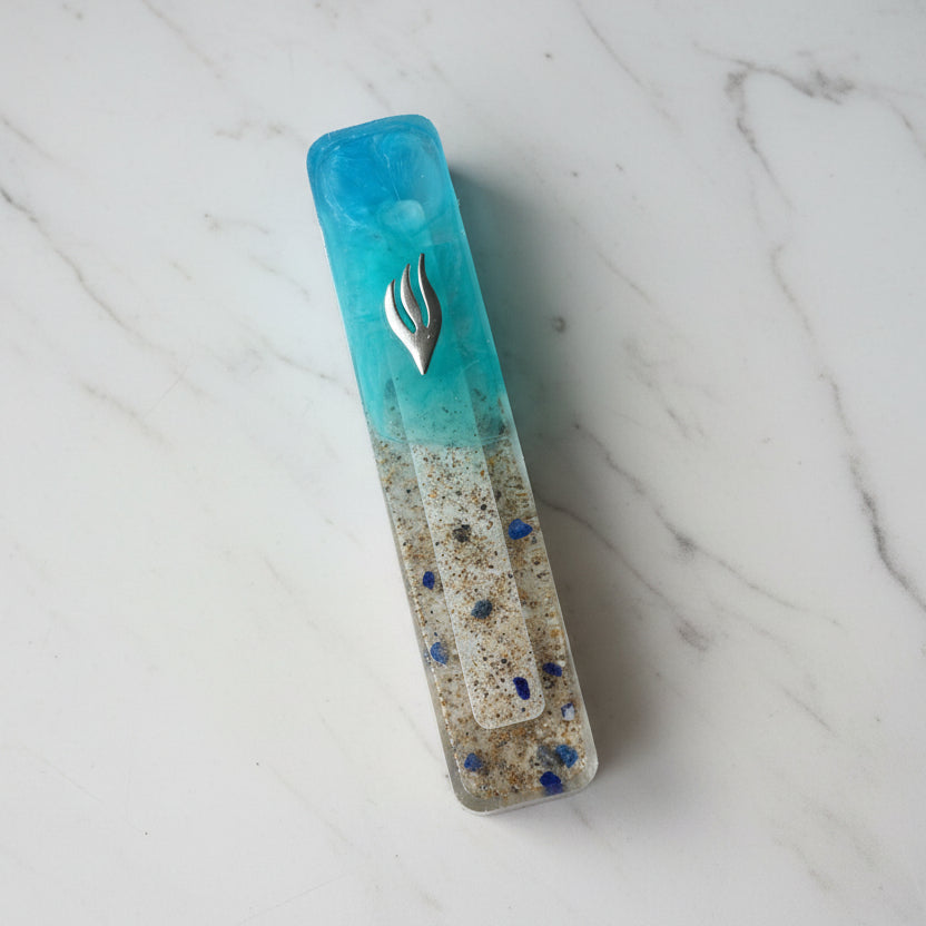 Two Tone Beach Mezuzah