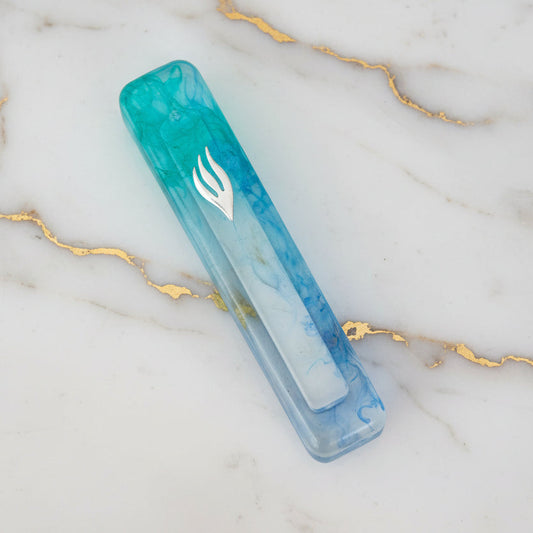 Two Tone Artistic Mezuzah