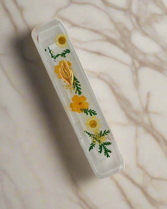 Authentic Dried Orange Flower Mezuzah