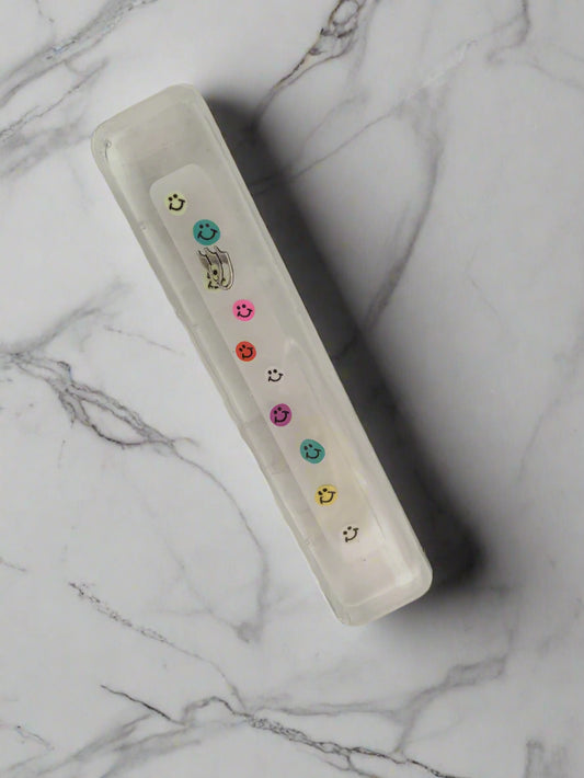 Multi Colored Heart Mezuzah